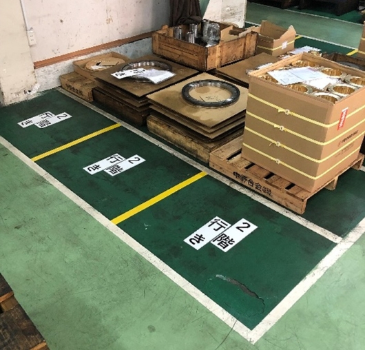 5s活動事例工場仮置き区画