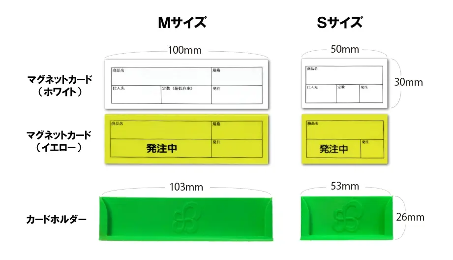 発注カードホルダーサイズ